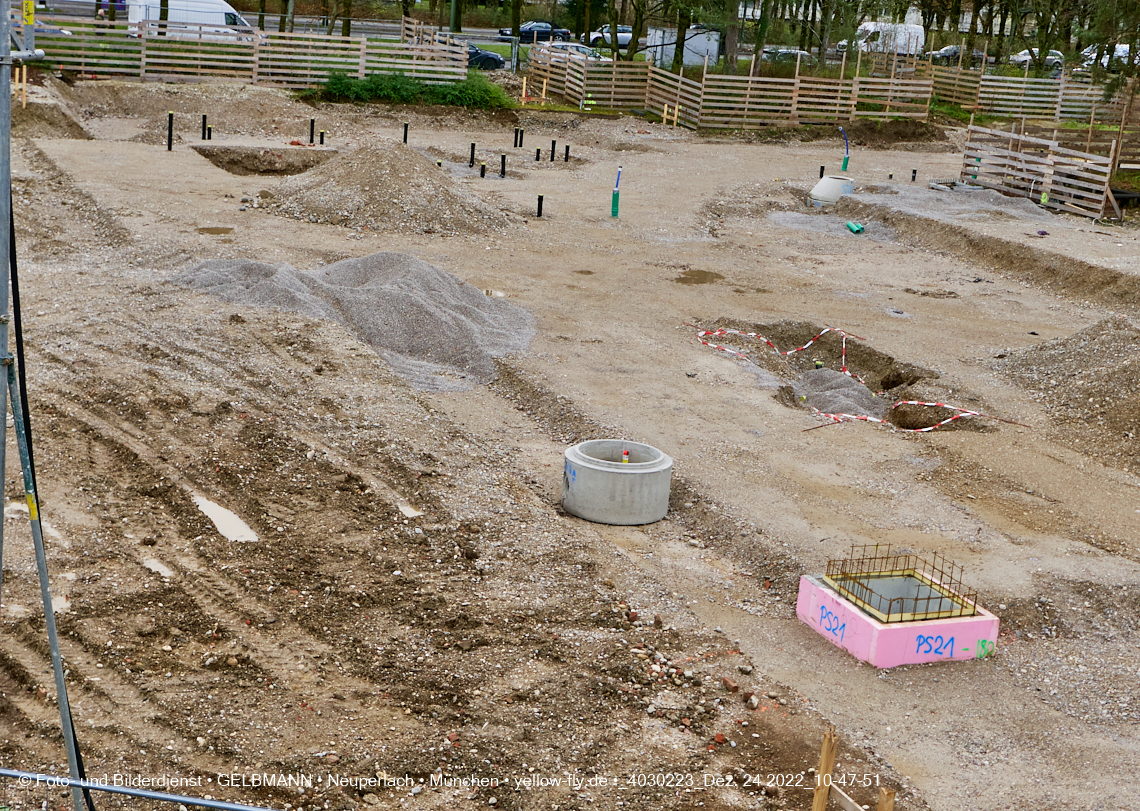 24.12.2022 - Baustelle an der Quiddestraße Haus für Kinder in Neuperlach